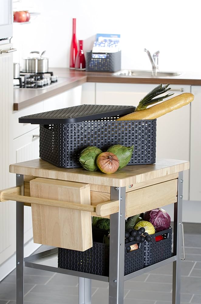 Curver Jute Storage Basket 5 Litres Pack Of 6, Cream Curver US