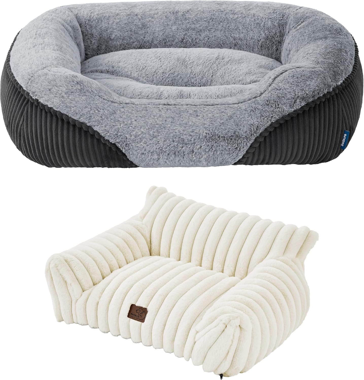 Bedsure Corduroy Fleece Cat Couch and Washable Dog Bed