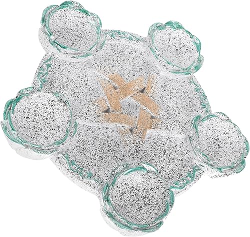 Cabilock Pentagram Candelabro artesanal de resina soporte decorativo para meditación decoración del hogar