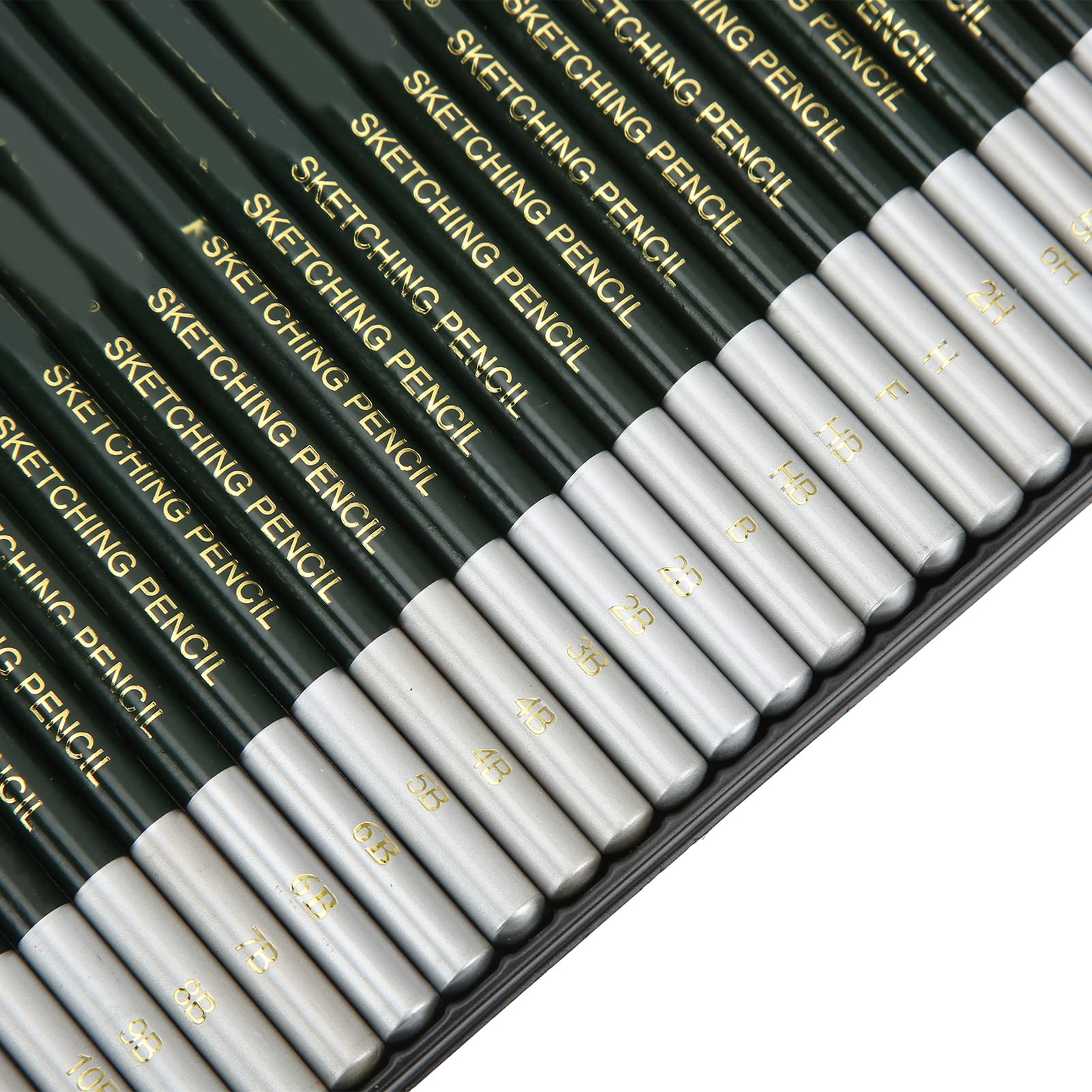 Kadimendium Skizzieren, Zeichnen, Bleistifte, Kunstset für Künstler, Studenten mit Druckbleistift, Radiergummi, Anspitzer und Markierungsstift