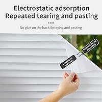 Vista 6 de DERZGAO Película de privacidad para ventana con herramientas de instalación, patrón de persianas, adherencia estática, anti UV, control de calor