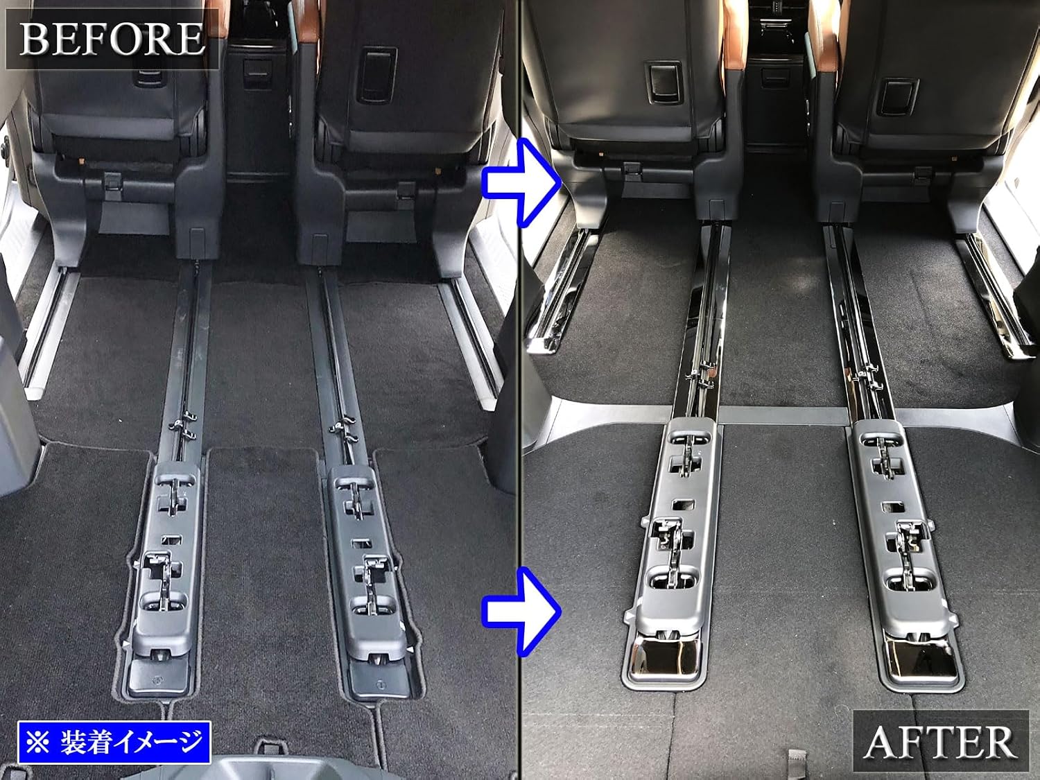 ヴェルファイアハイブリッド AAHH40W AAHH45W 超鏡面ステンレスメッキシートレールカバー 20PC 【エアアウトレットベントダッシュパネルグリルカバー】 【 
