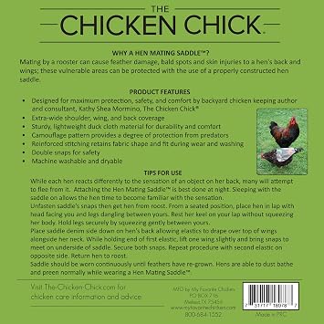 The Chicken Chick Hen Bantam Pair Saddle Small