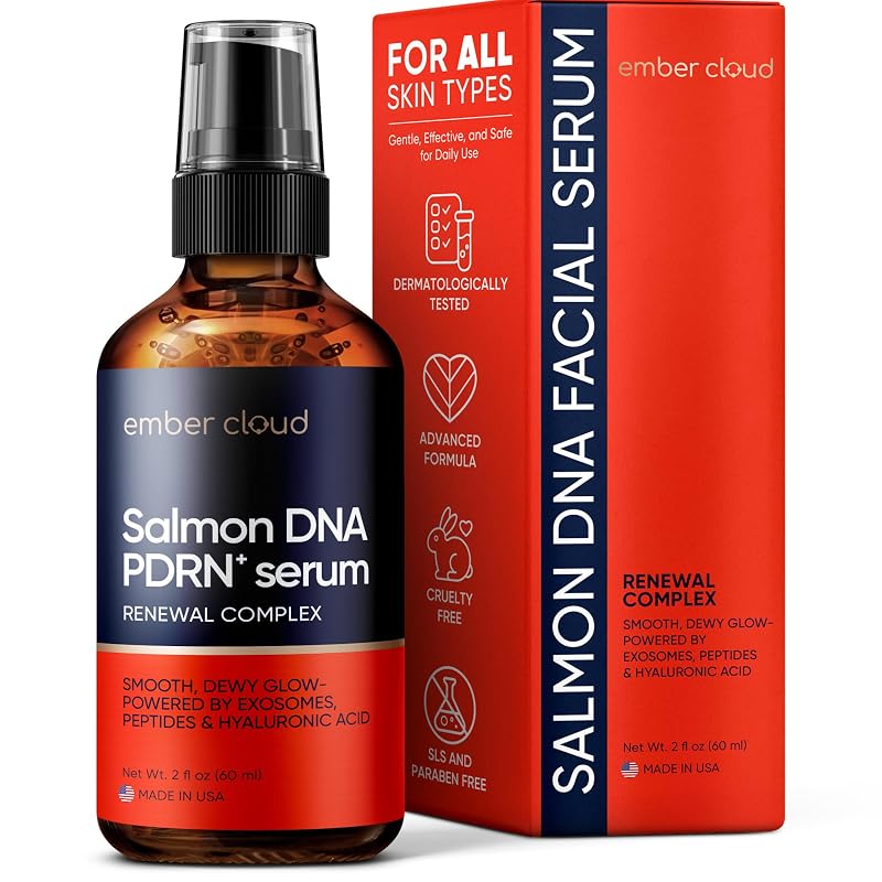 Sérum facial com Salmon DNA PDRN, ácido hialurônico, peptídeos e exossomos, 60 mL
