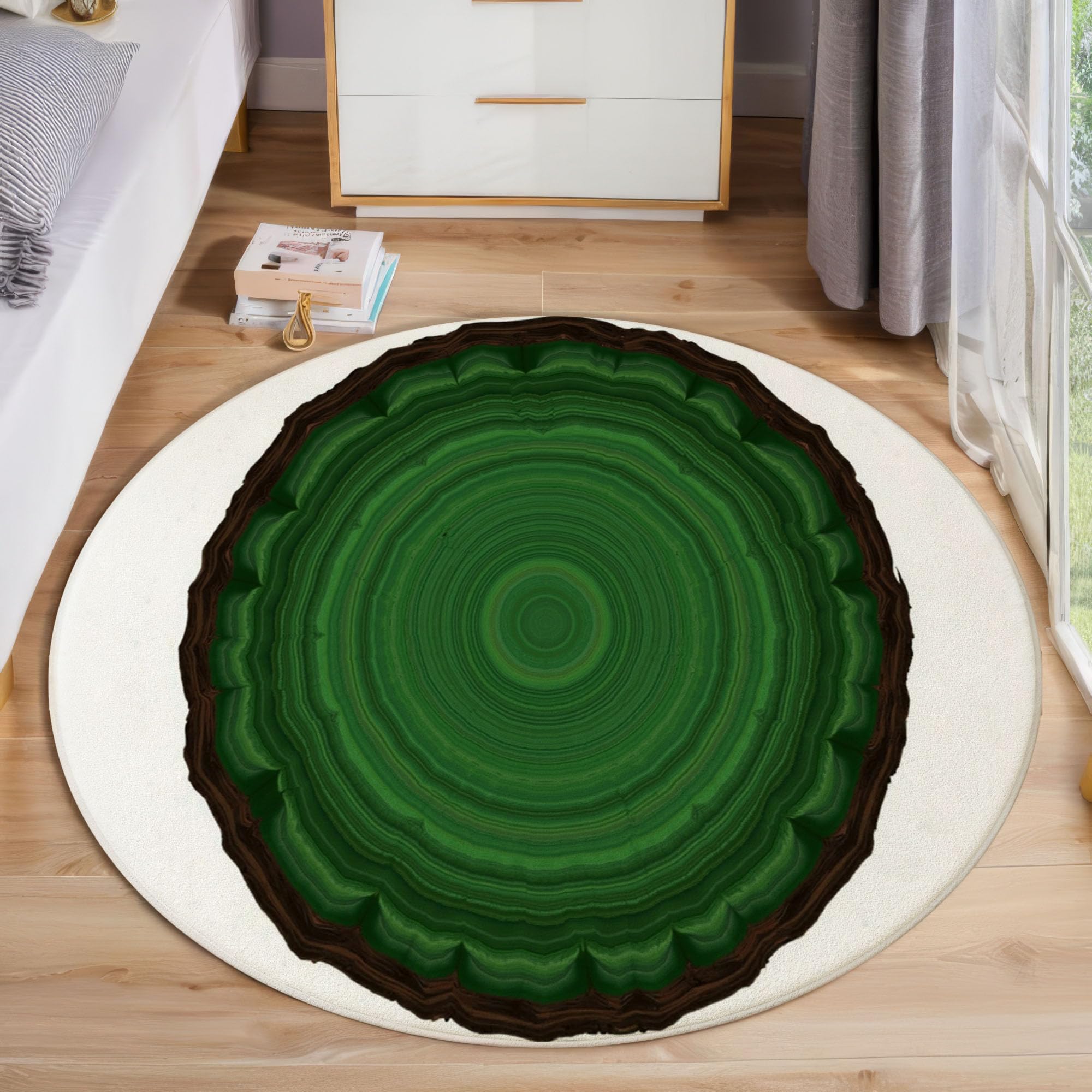 Tapis rond lavable et antidérapant de 60 cm, idéal pour la sécurité de la chambre enfant