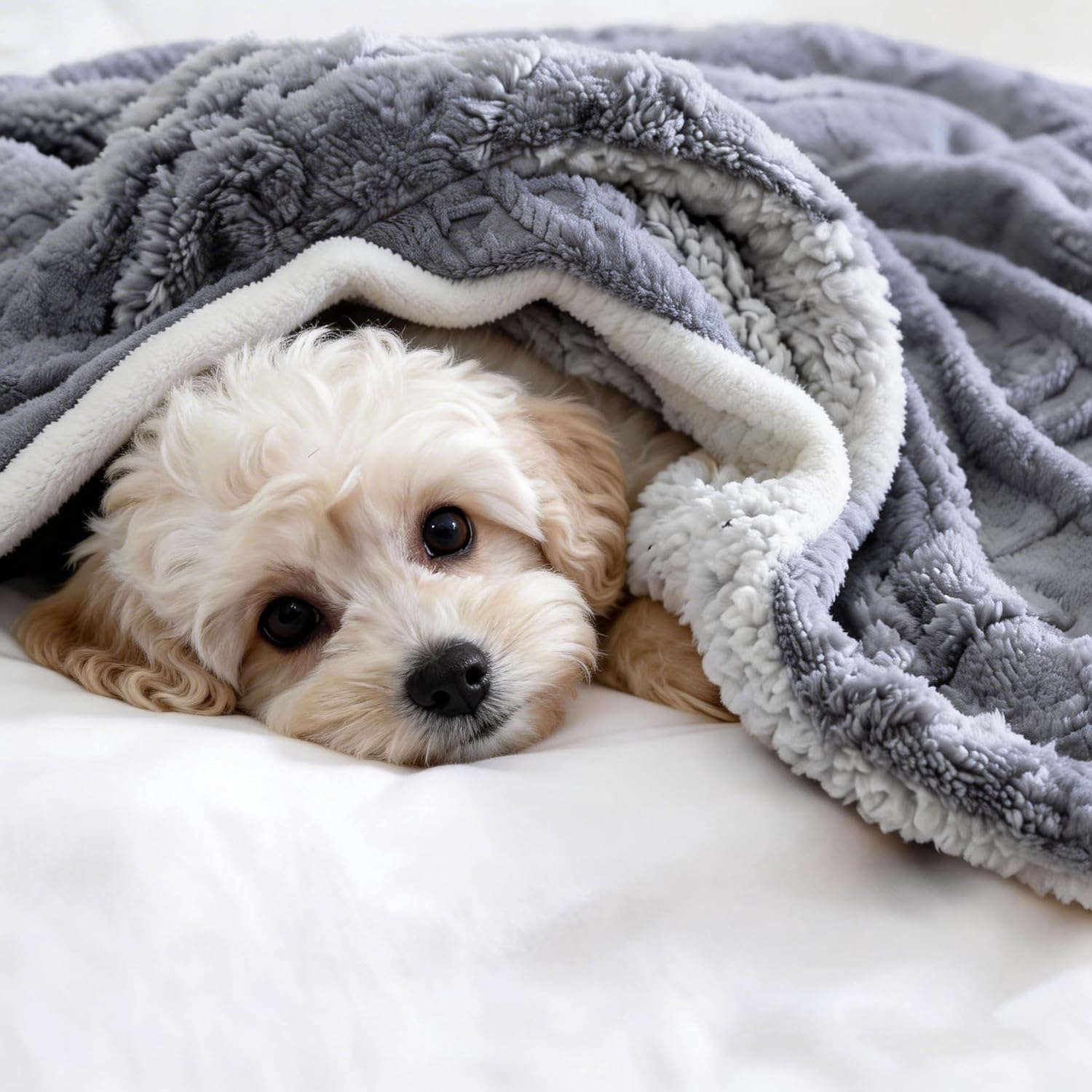 Sherpa Blanket for Bed Full Size - Fleece Soft Cozy Fuzzy Blankets Thick Warm for Winter and All Seasons (Dark Grey, Full(80"x90")) - Image 3