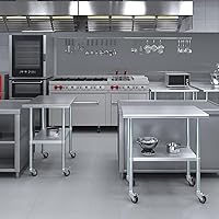 Vista 376 de Mesa de trabajo de acero inoxidable, mesa de metal