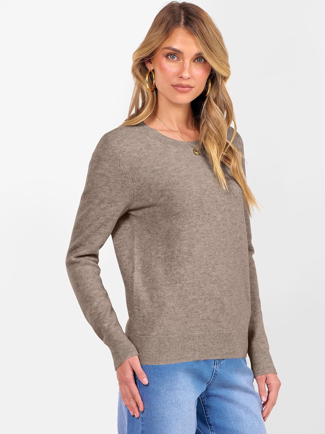 ANRABESS Womens 100% Wool Sweaters Crewneck Long Sleeve Work Business Casual Basic Sweater Tops 2025 Fall Outfits - Image 4