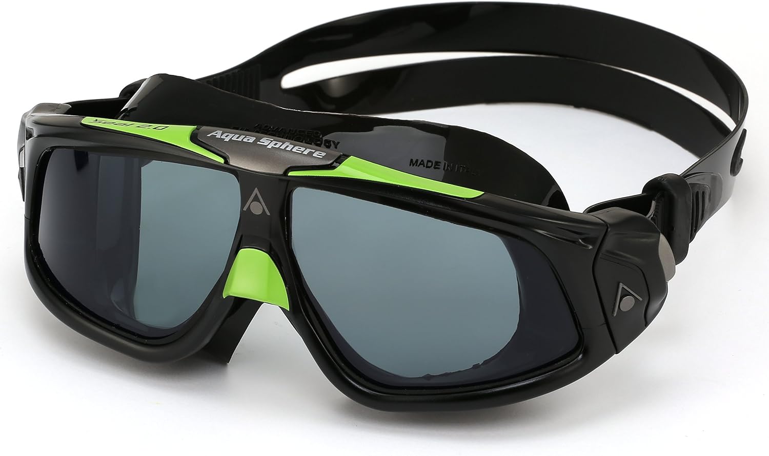 Aqua Sphere Seal 2.0 Swimming Goggles - Black/Green Tinted Lens -