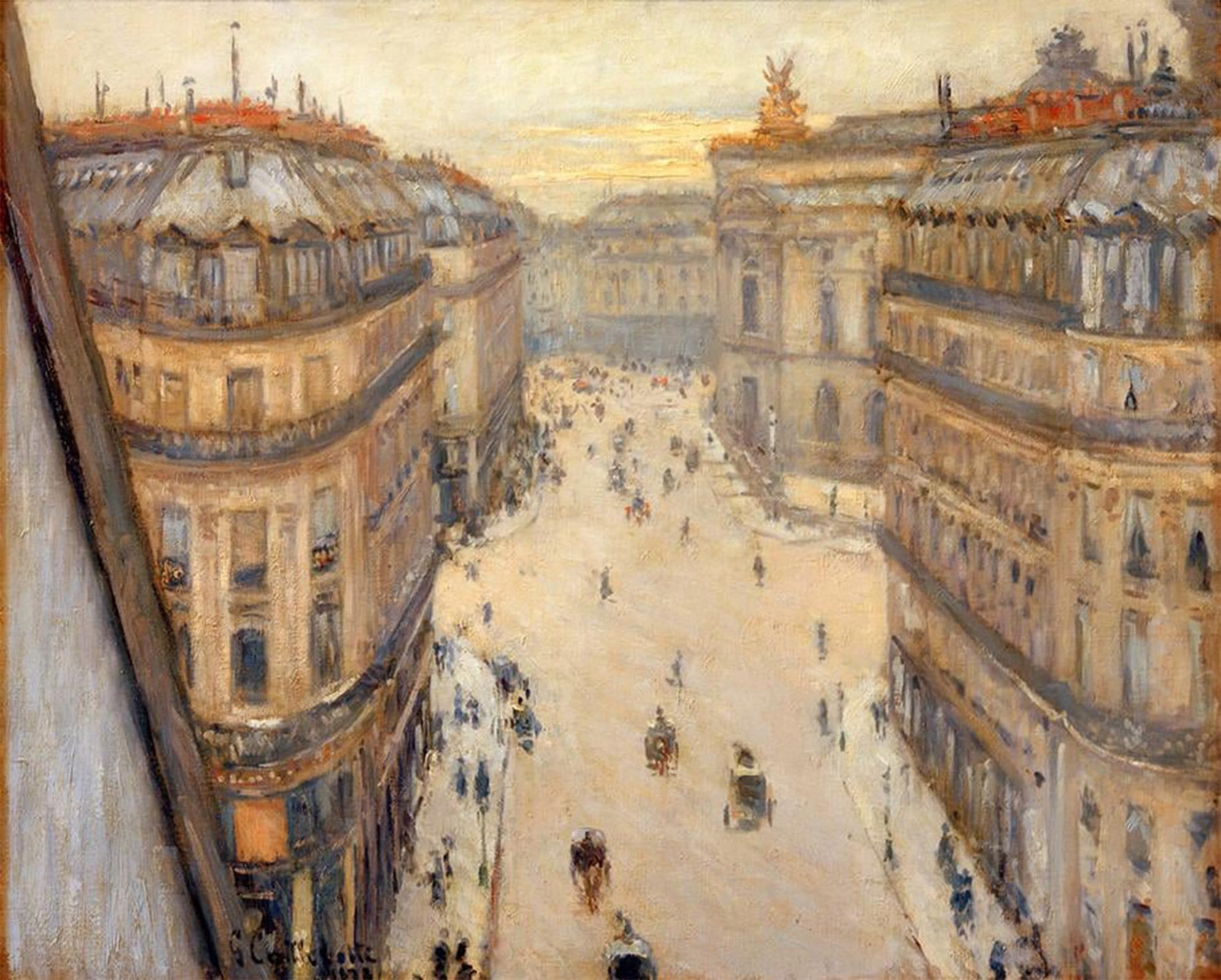 POSTERIIk Famous Modern Artwork Art Mural Halévy Street seen from a sixth floor by Gustave Caillebotte Oil Paintings Pictures for Home Decor 60x90cm