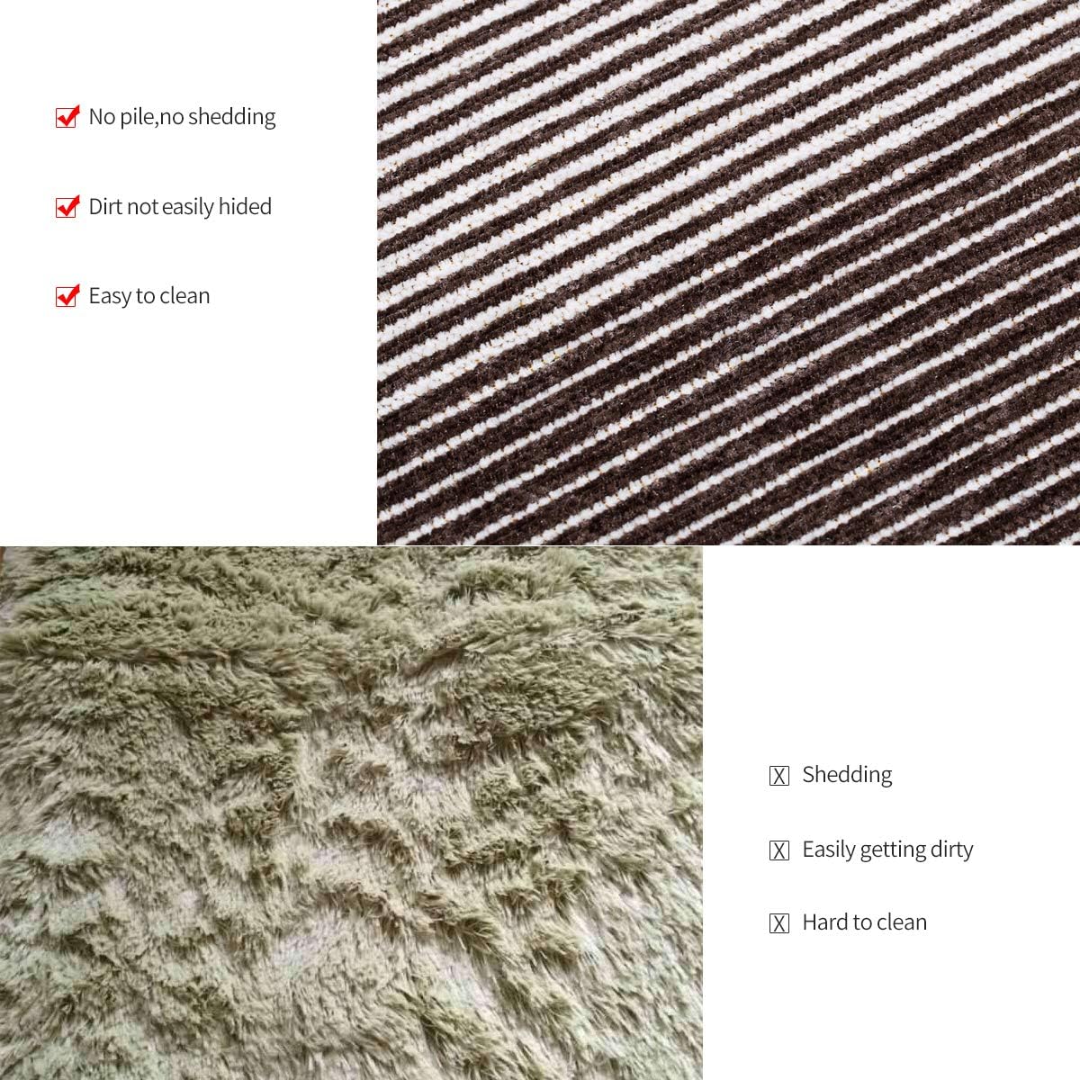 Buy Amida 3x5 Entryway Rug Washable Non Slip Brown And White Striped Gabbeh Chic Flat Weave Non Shedding Dog Friendly Easy Care Soft And Thin 5x3