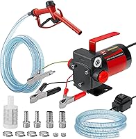 VALYHOOD 12V DC Self-Priming Gasoline Fuel Pump Kit - Reversible, Explosion-Proof, Overheat Protection for Diesel, Kerosene, Mineral Oil