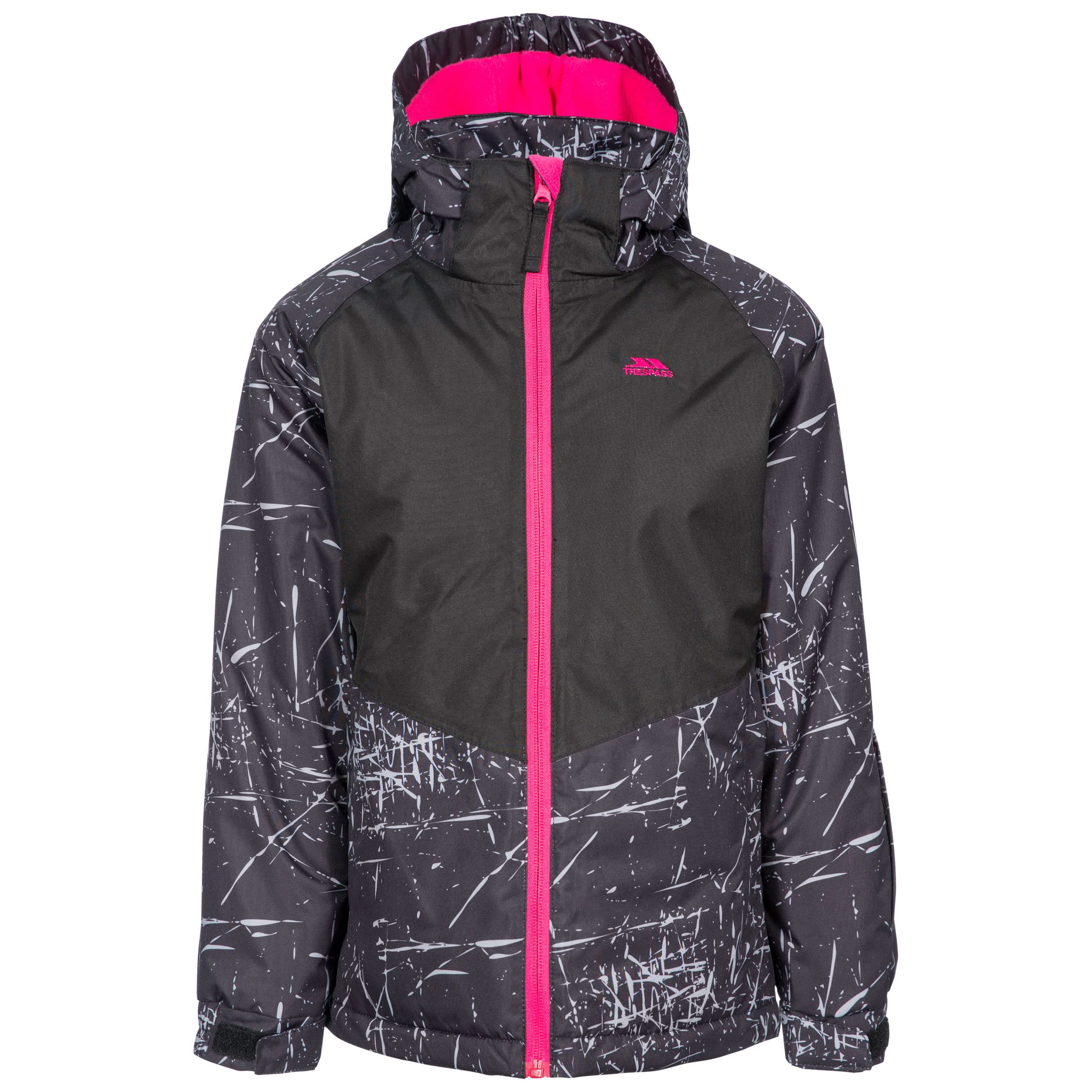 Trespass Girls Ski Jacket Waterproof Windprood Snow Hooded Coat Lottar