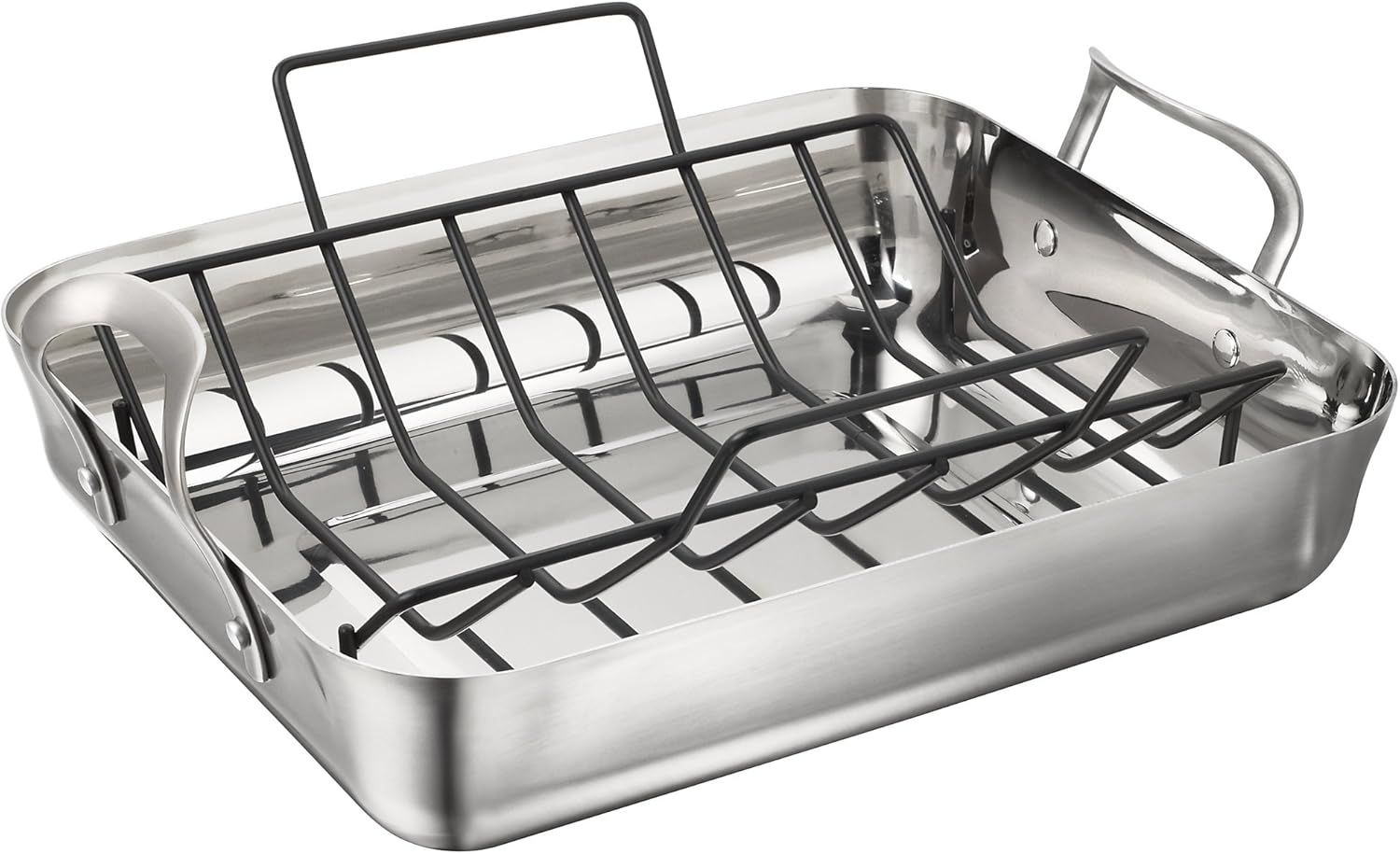 Calphalon Contemporary 16-Inch Stainless Steel Roasting Pan with Rack