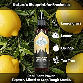 Lumi Outdoors Natural Shoe Deodorizer Spray & Odor Eliminator - Fresh Citrus Tea Tree Essential Oil Odor Eater