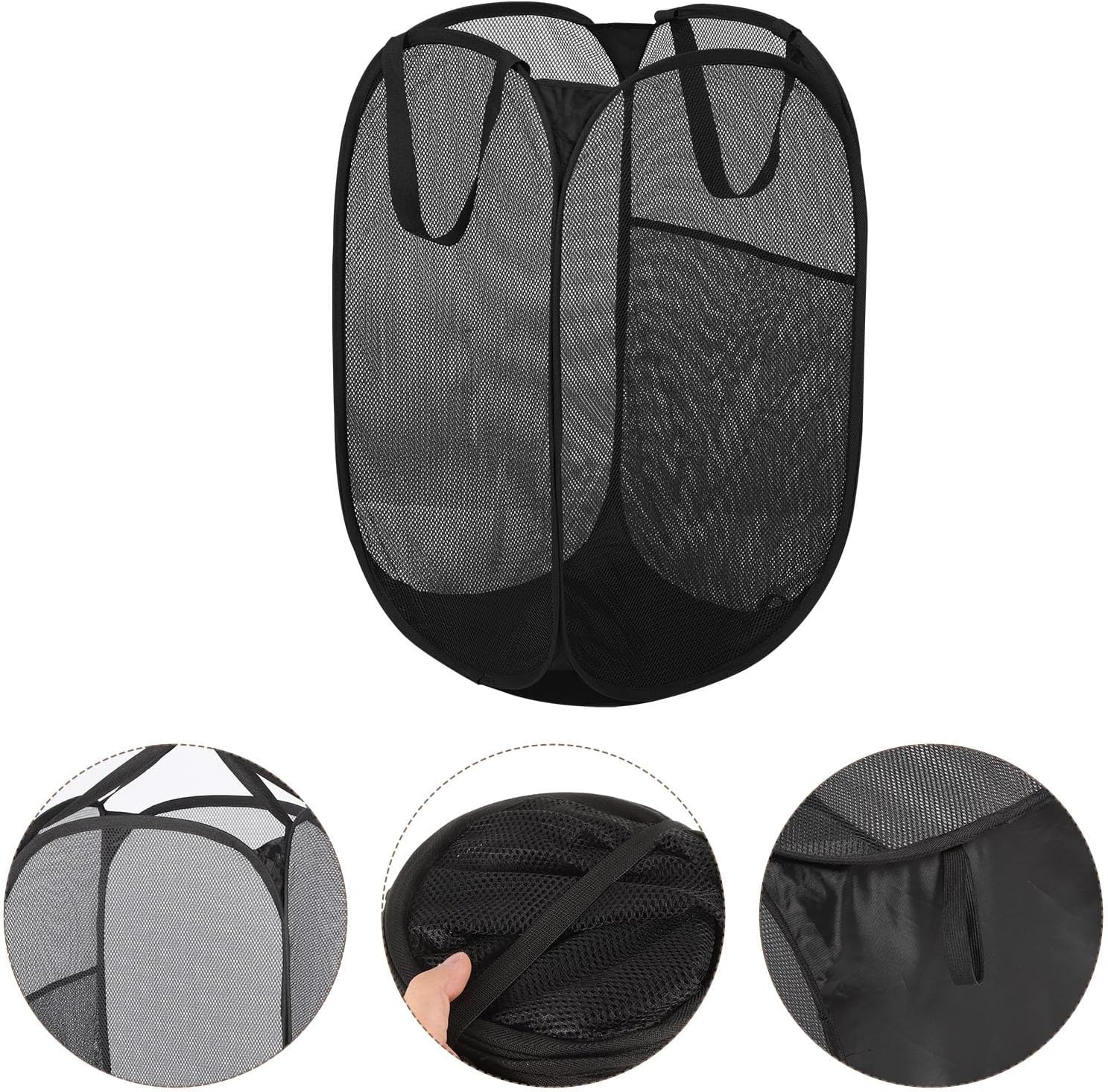 Foldable Laundry Hamper with Handles Collapsible Sturdy Polyester Basket for Clothes Organizing Portable Multipurpose Laundry Basket for Home Outdoor and Travel Use Wear-resistant