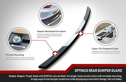 Miniatura 4 de Vanguard Protector de parachoques trasero Optimus negro para piloto 16-22