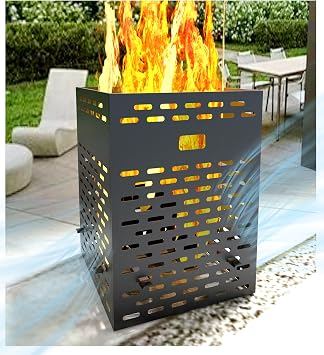 63 Gallon Burn Barrel, 30" Burn Barrels for Outside for Burning Trash, Smokeless Ultra Thick Incinaerator Can, Burn Cage for Yard Wast Paper Leaf Debris, Fire Pits for Outside,Bonfire, Camping & Farm