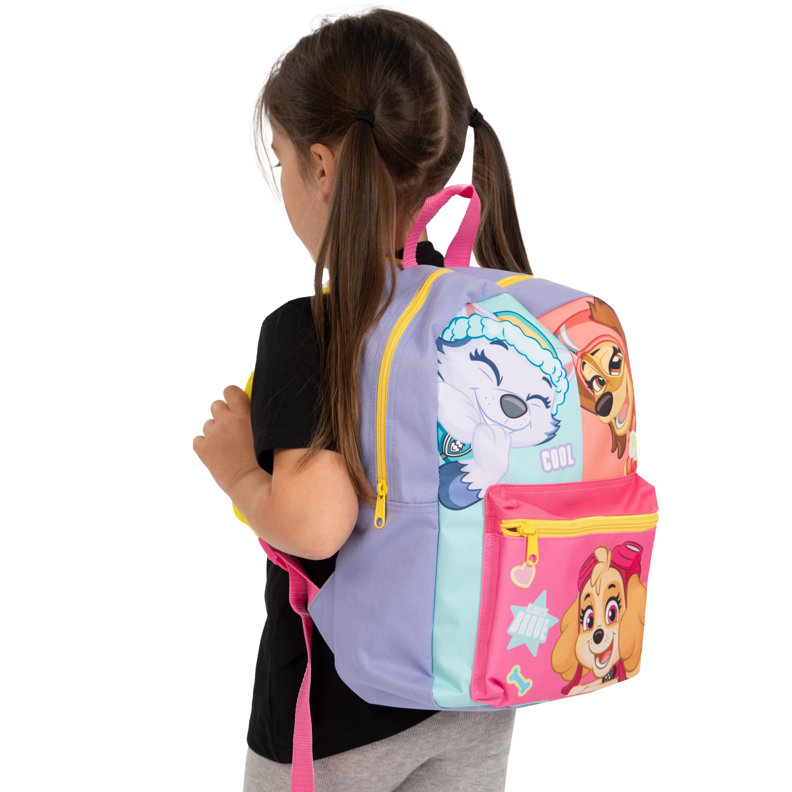 Paw Patrol Sac à Dos Sac à Dos pour Fille Everest, Liberty et Skye | Cartable Fille | Sac pour Enfants| Violette Taille Unique