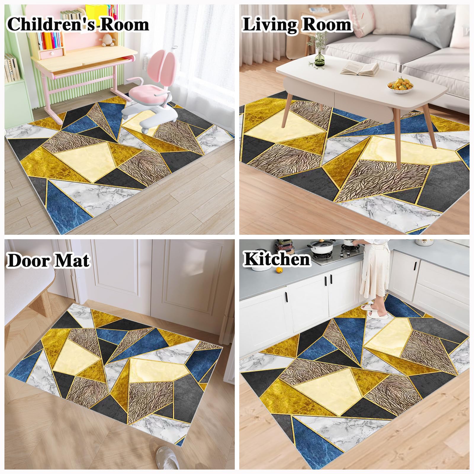 Tappetino Salvapavimento Antiscivolo, Tappeto per Sedia Ufficio per per Pavimenti in Legno Duro, Tappeto Gaming pavimento, Tappetini di Protezione per Pavimento per Parquet e Laminato 80 x 120 cm