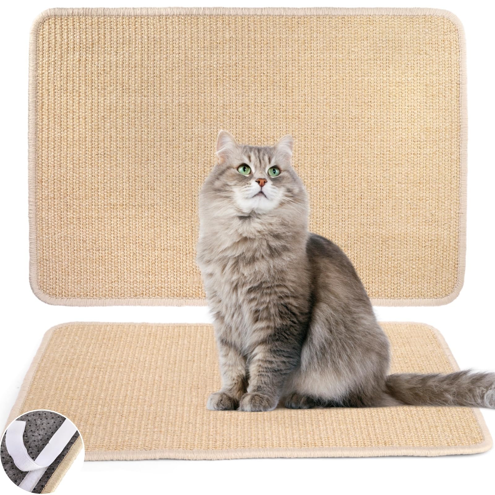 Pumtus 2 Pack Cat Scratcher Mats, 23.6