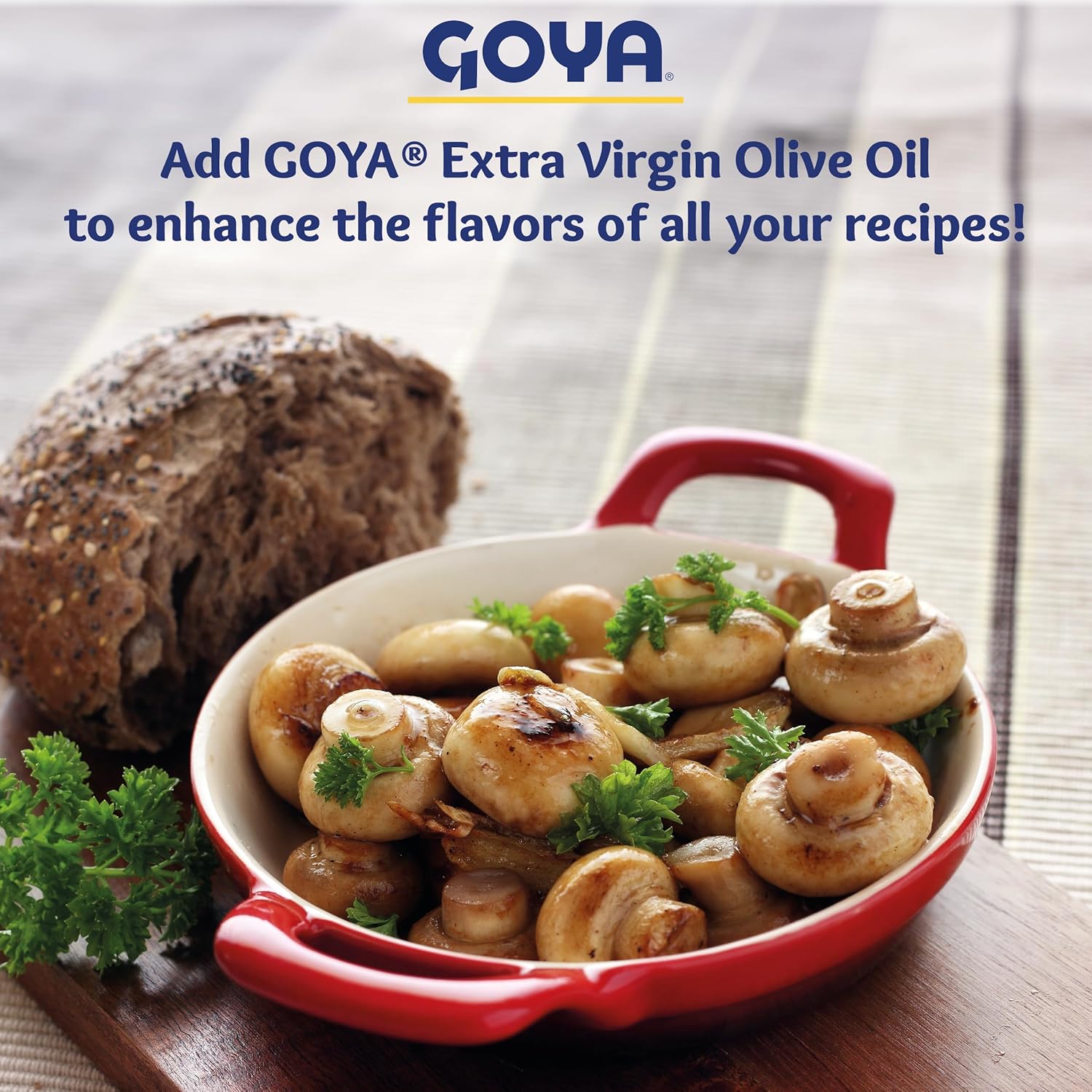 Extra Virgin Olive Oil by Goya, Cold Pressed, Evoo Extra Virgin Olive Oil for Cooking, Polyphenol Rich Olive Oil, 17 fl oz. Bottle (Pack of 2)