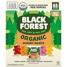 Black Forest USDA Organic Gummy Bears - 65 Pouches - .0.8Oz Each