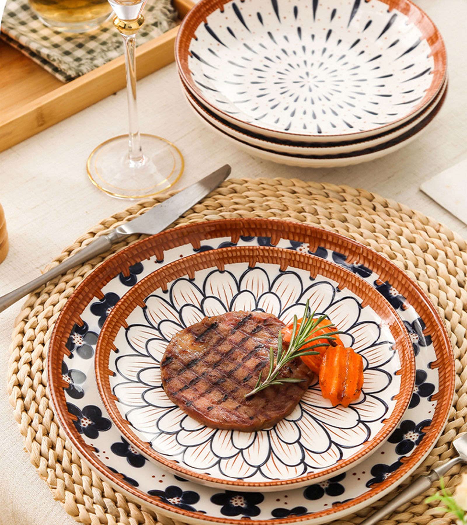 Assiettes, Assiettes à dîner divisées, assiette de contrôle du régime(10inc)