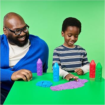 Kinetic Sand Stamp N' Roll 4-Pack, Moldable Play Sand Sensory Toys, Ages 3+