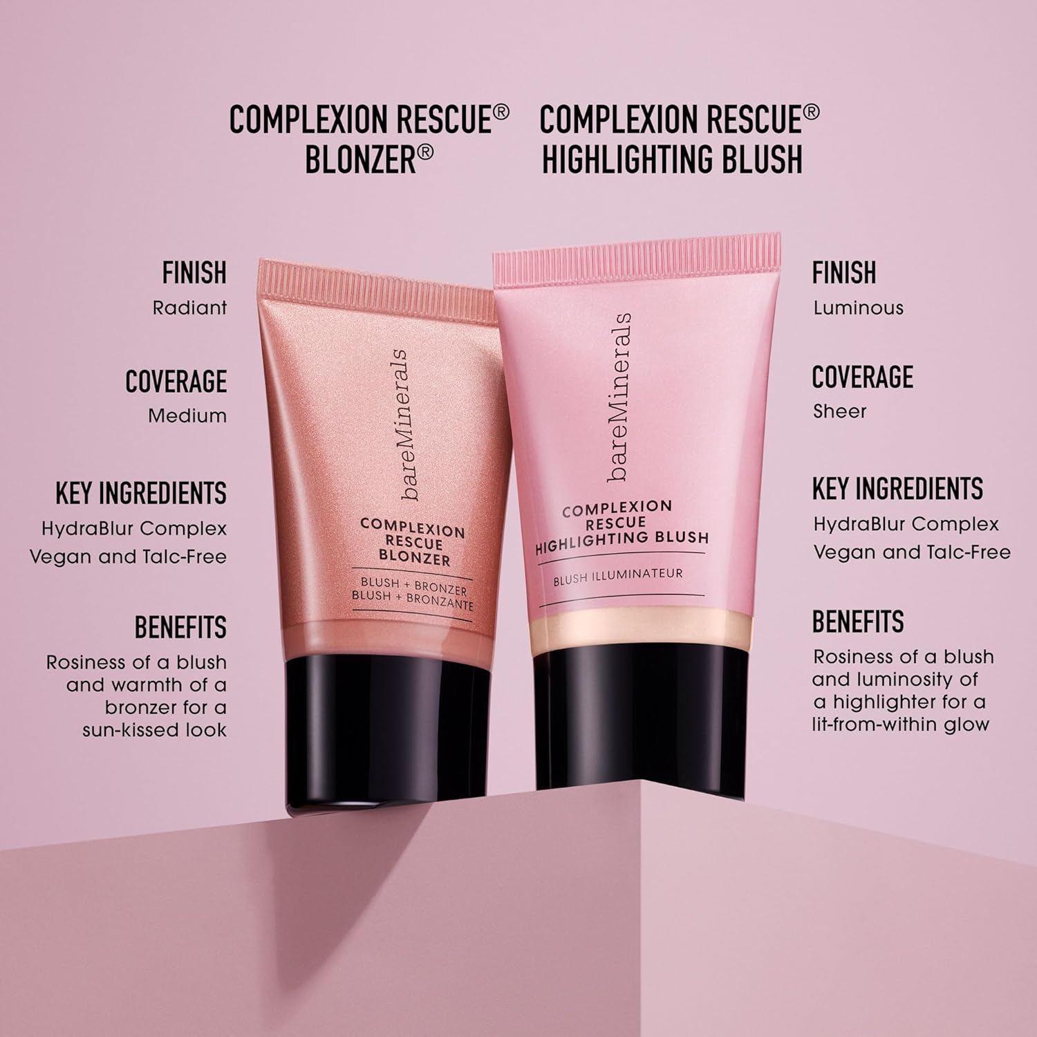 bareMinerals Complexion Rescue Highlighting Liquid Blush, Liquid Highlighter + Blush Hybrid, Buildable, Gel-Cream, Liquid Blush for Cheeks, All Day Wear, Multi-tasking Skincare Infused Makeup - Image 6