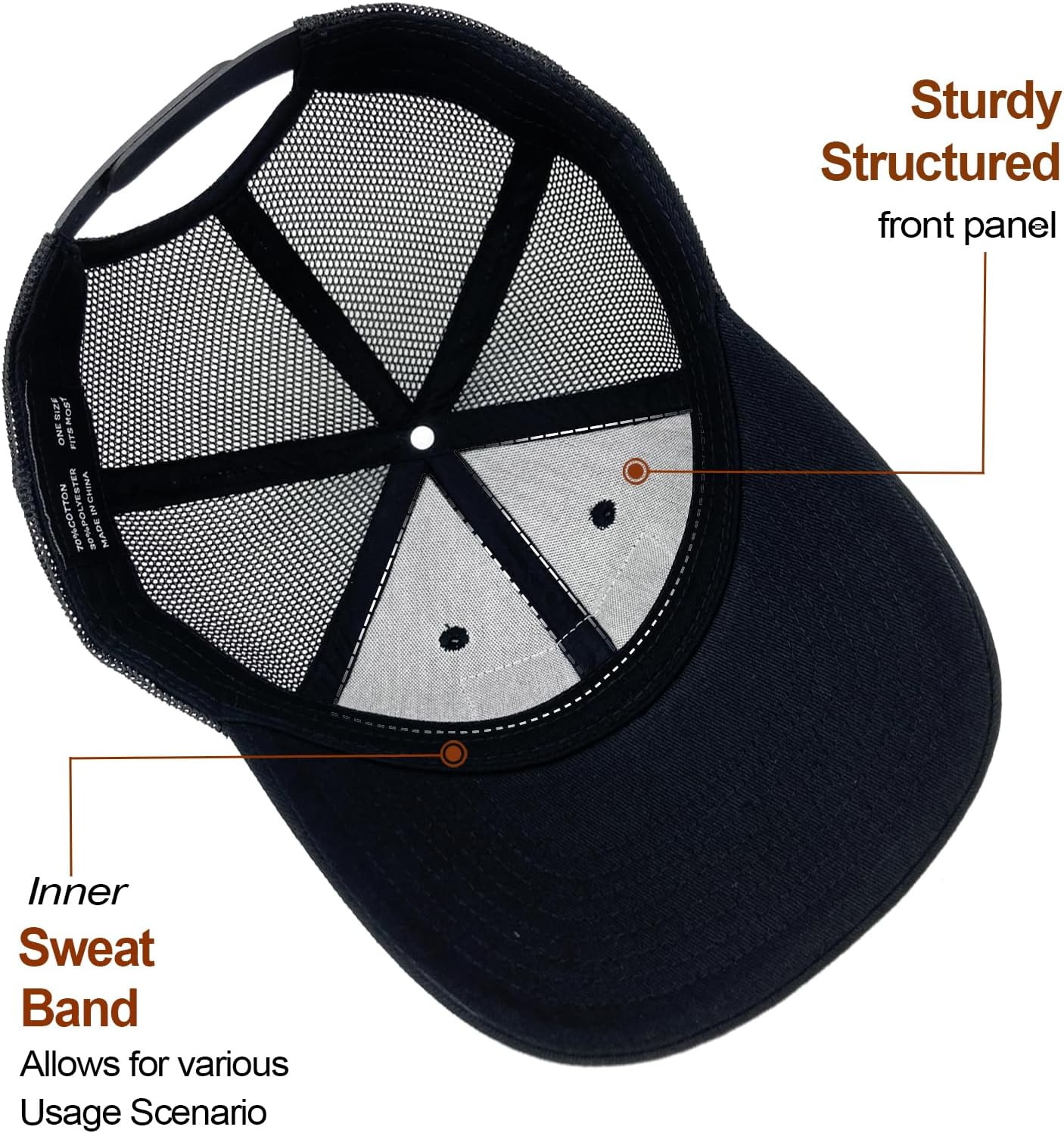 Grandpa Hat, Grandpa Gifts for Fathers Day Birthday, Adjustable Grandfather Trucker Hat for Men Black - Image 6