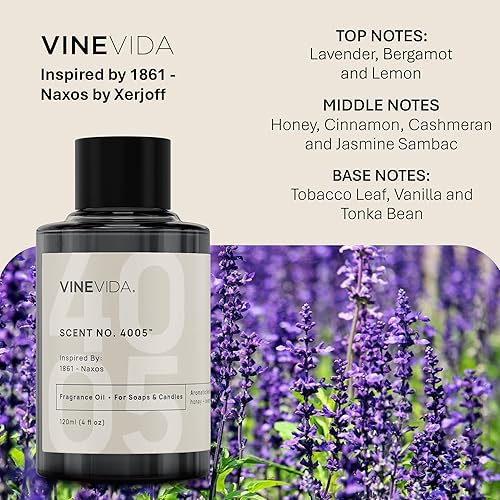 Miniatura 40 de VINEVIDA Aceite aromático n.º 4800 inspirado en un millón de hombres para fabricación de velas y jabón, fabricado en Estados Unidos