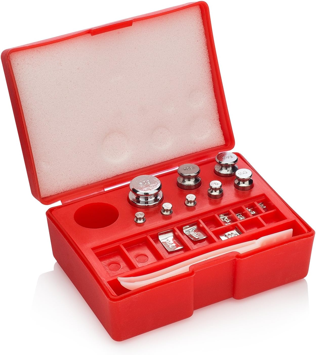 Smart Weigh Calibration Weight Kit, Includes 50g, 2x20g, 10g, 5g, 2x2g, 1g and 8 Different Sizes Milligram Calibration Weights, and a Set of Tweezers : Industrial & Scientific
