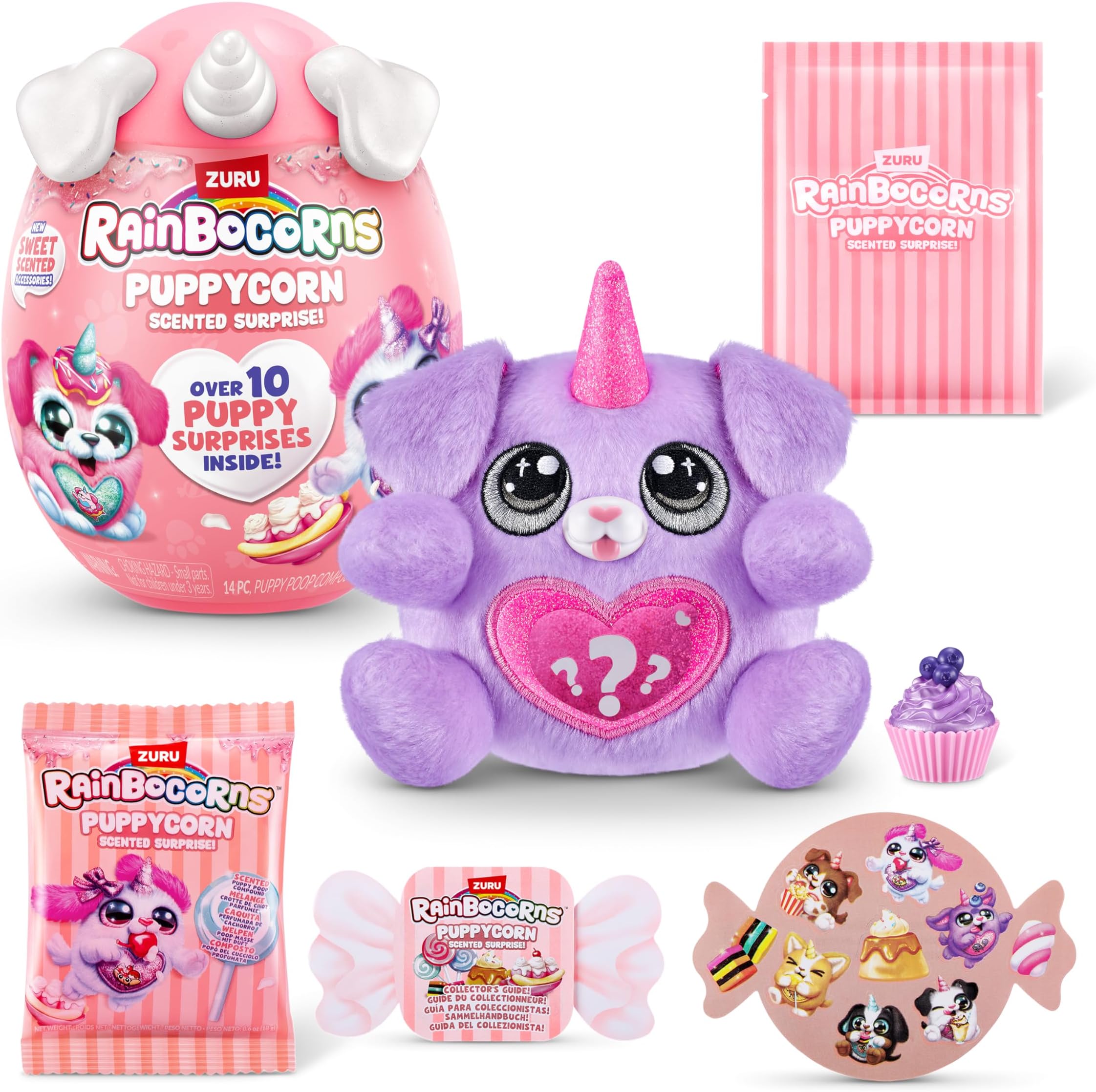Puppycorn Hound Dog Scent Surprise - Surprise Unboxing Soft Toy, Scented Puppy Plush for Girls by ZURU