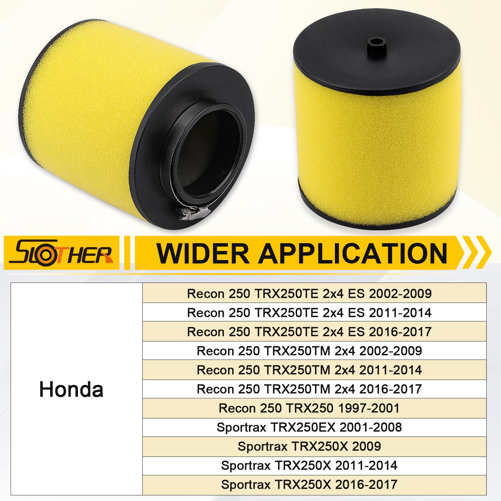 TRX 250 17254-HM8-000 Air Filter for Honda Recon 250 TRX250