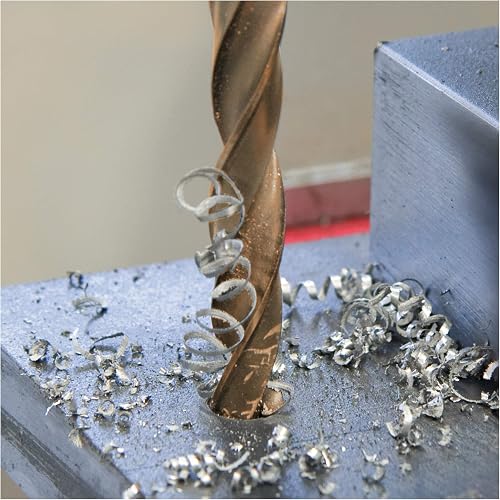 RUKO HSSE-Co 5 Twist Drill Bit Set in Plastic Case, DIN 338, Type VA, Gold Finish, 19 Pieces, R215214RO - 4