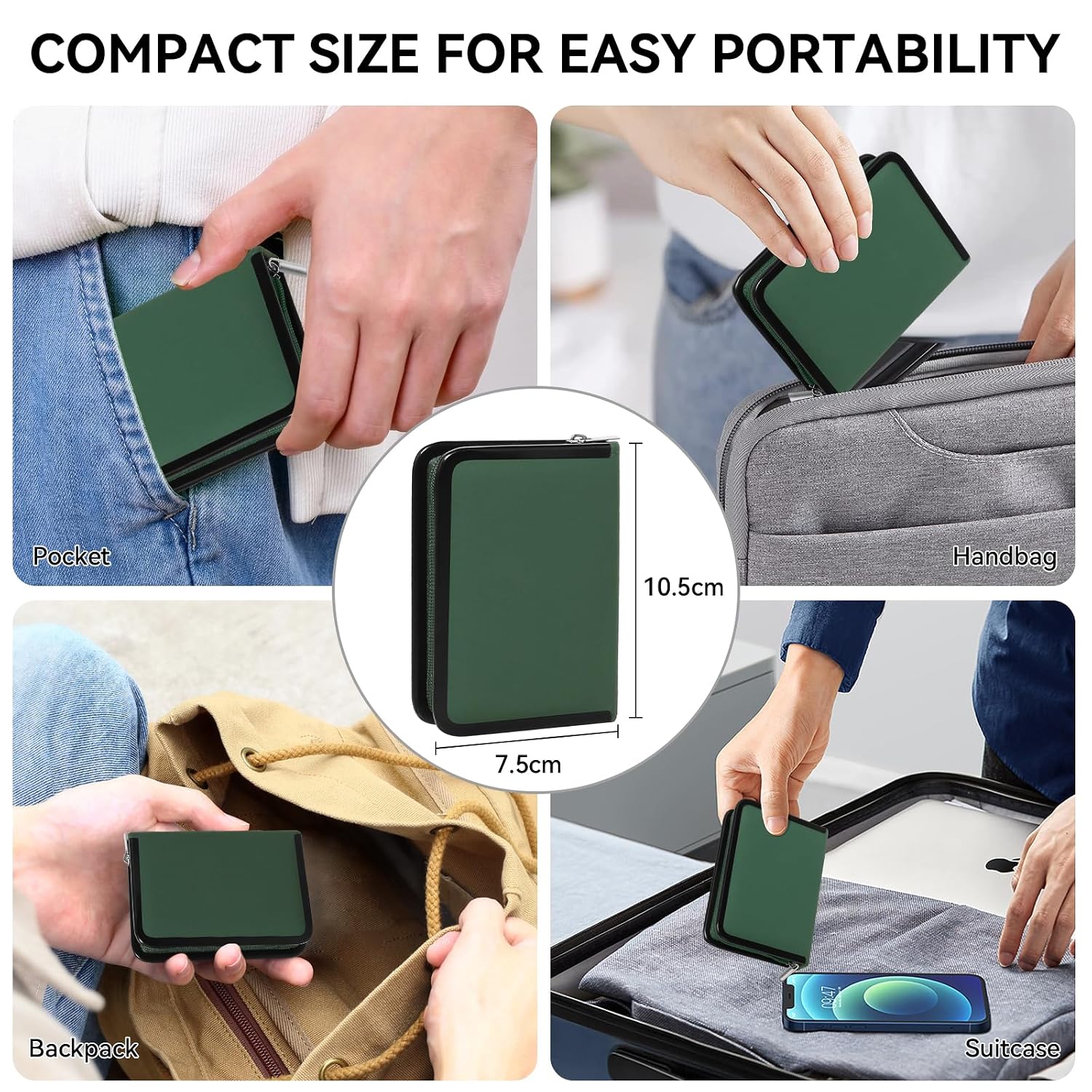 2026 Manicure Pedicure Set 10 in 1, Stainless Steel Nail Clipper Kit, Nail Trimmer Grooming Kit for Men Women, Professional Nail Care Tools with Green PU Leather Travel Case for Home & Travel