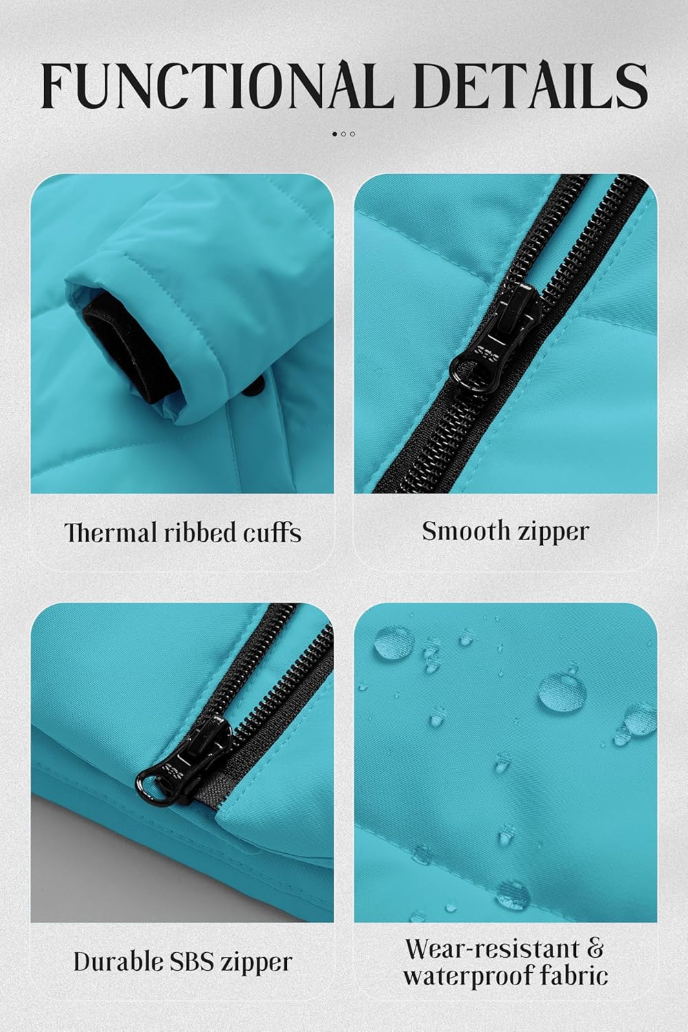 Chrisuno Girl's Water Resistant Winter Coats Warm Fleece Lined Outwear Ski Snow Jacket With Removable Hood - Image 7