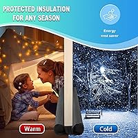 Vista 6 de PUNP Tope de corriente de puerta de 36 pulgadas, protector grande de corrientes de aire para parte inferior de puertas, bloqueador de ruido, se