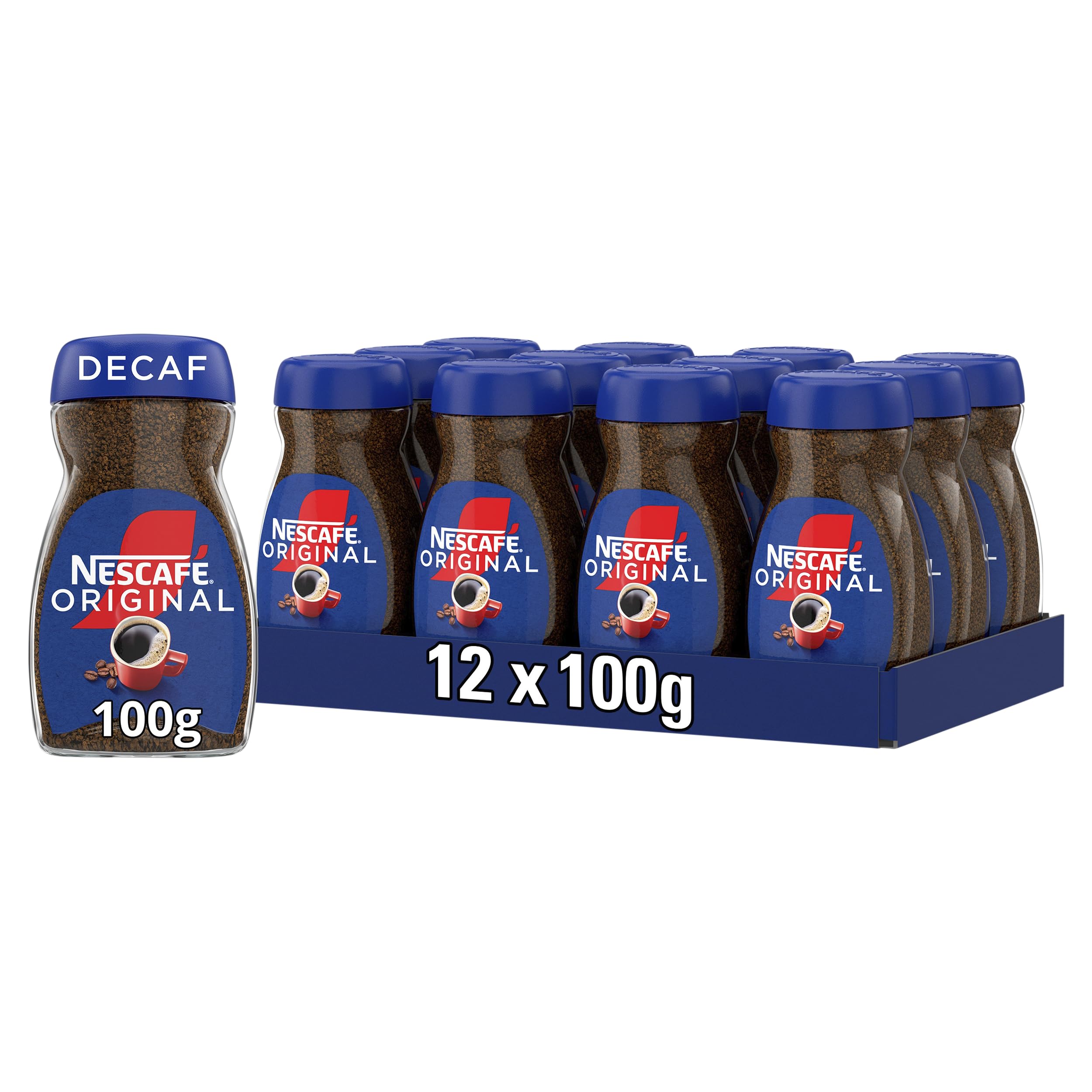 Original Decaf Instant Coffee 100g, Rich Aroma, Full and Bold Flavour (Pack of 6)