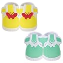 Neska Moda Set of 2 Pair Baby Boys & Baby Girls Hook & Loop Cotton Booties For 12 to 18 Months (Yellow,Green) -BT1166andBT1162 gallery image