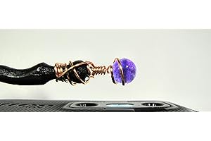 Mystical Amethyst Crystal Ball Oak Wand