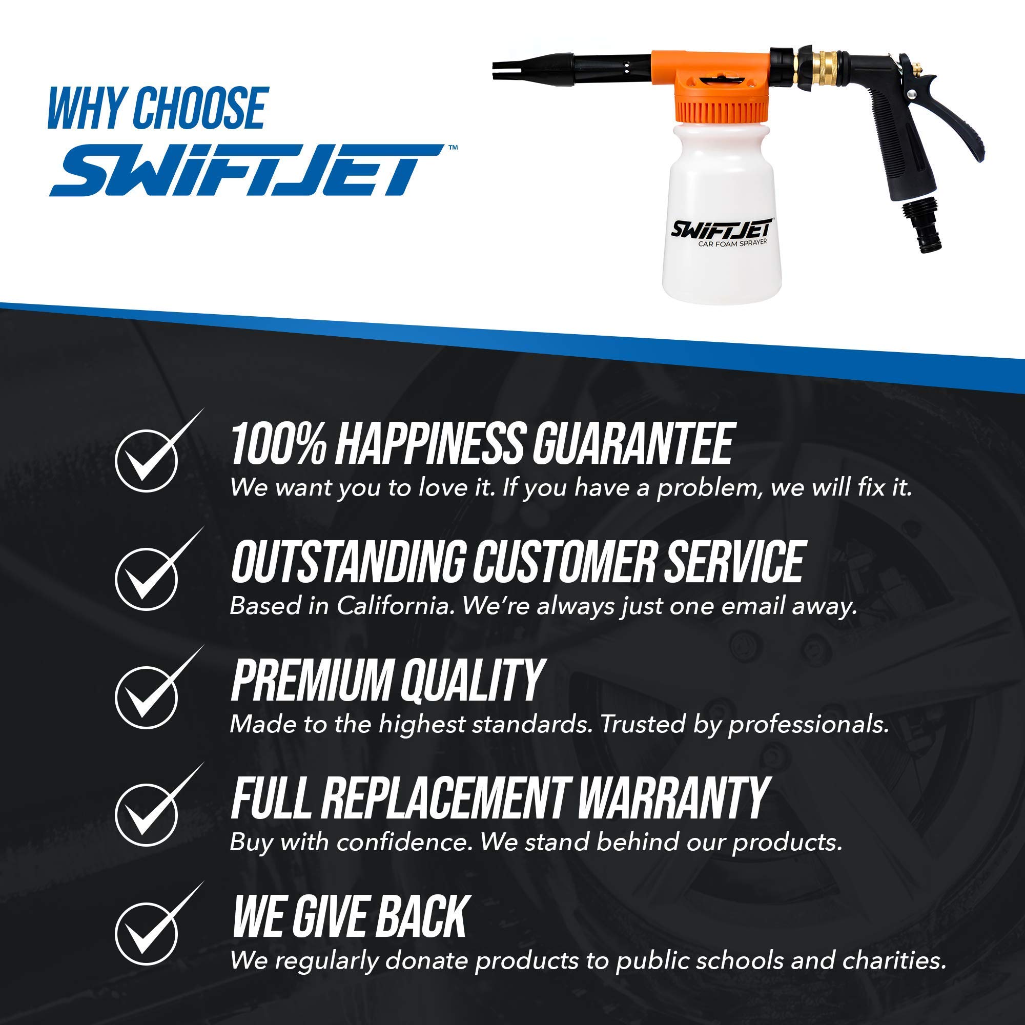Buy SwiftJet Car Wash Foam Gun Sprayer + Microfiber Wash Mitt Car