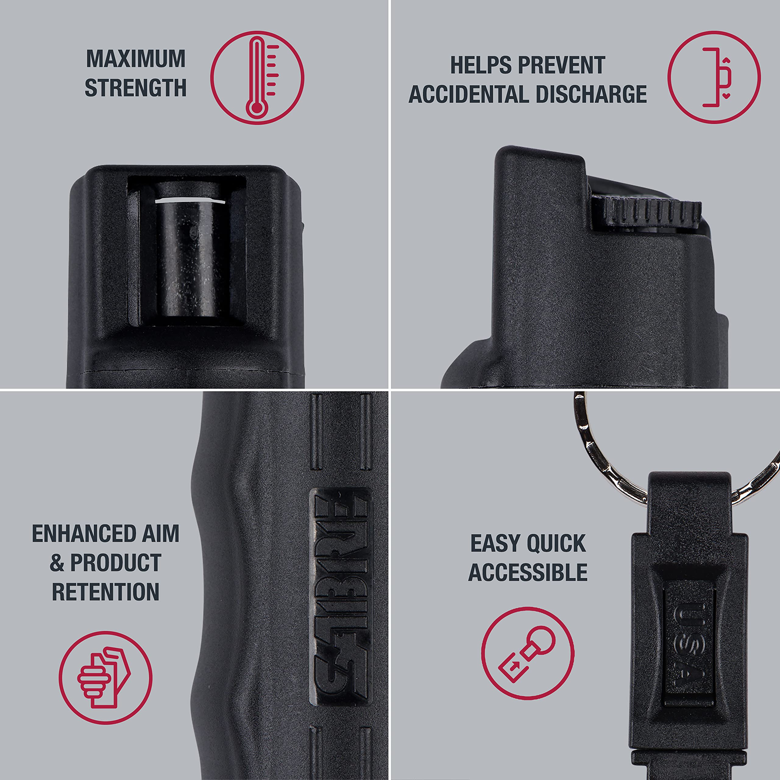 SABRE Personal Safety Kit with Pepper Spray and 2-in-1 Personal Alarm with LED Light, 0.54 fl oz, 25 Bursts,130dB Alarm, Audible Up to 1,250 Feet