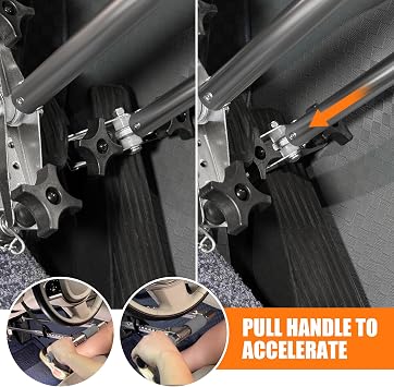 Car Hand Controls Device for Disabled Drivers, Portable Handicap Driving Hand Controlled Drive Assist for Injured, Handicap, Cars Driving aids,Gray