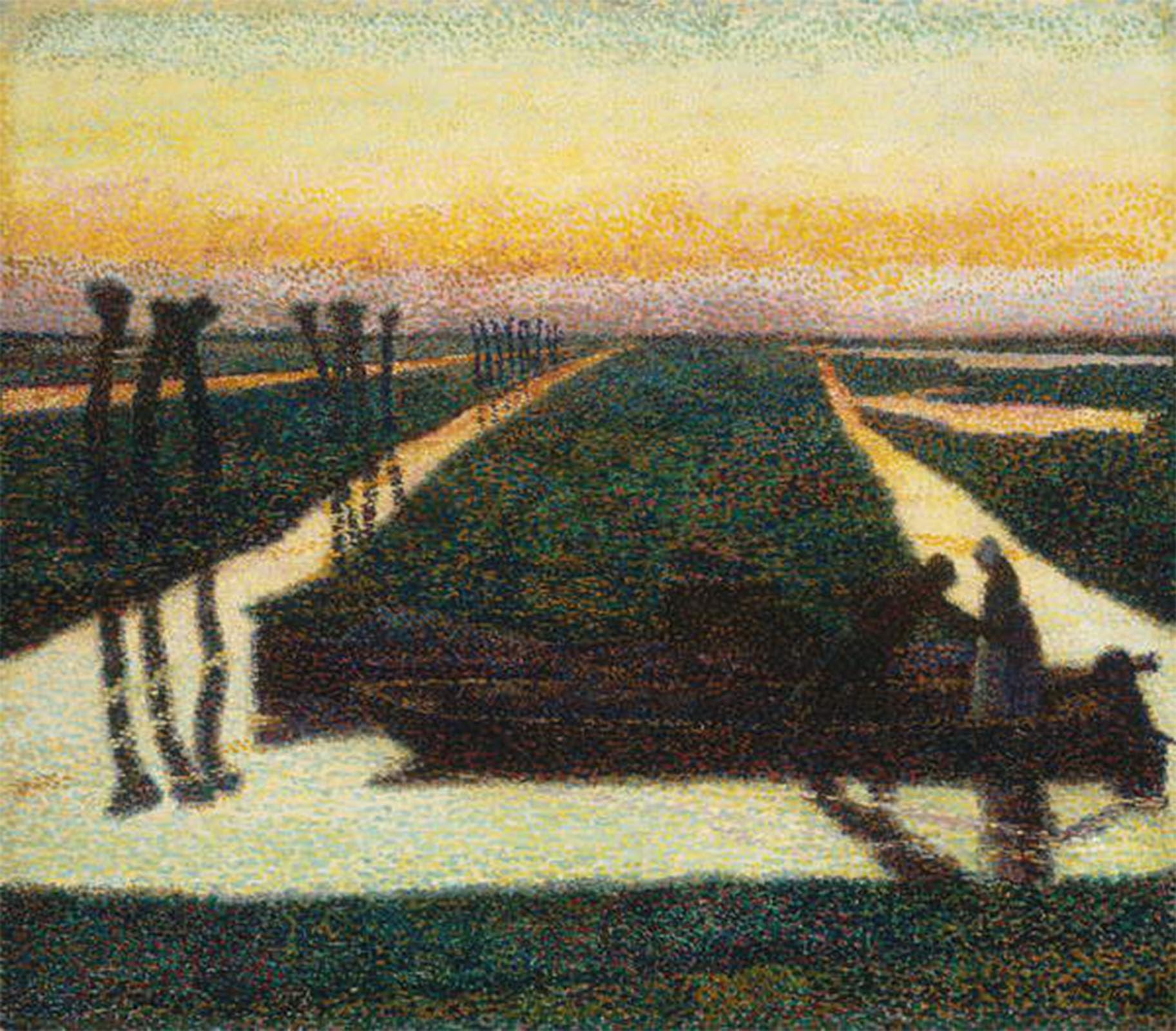 POSTERIIk Vintage Classic Picture Landscape Artwork Broek in Waterland by Jan Theodore Toorop Portrait Canvas Painting for Office Home Decor 60x90cm