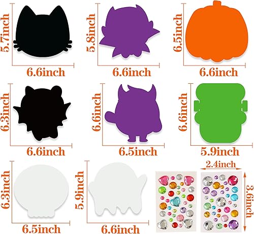 Miniatura 2 de Kits de manualidades de Halloween para niños, 32 piezas, kits de manualidades de espuma de Halloween, manualidades de calabaza para niños,