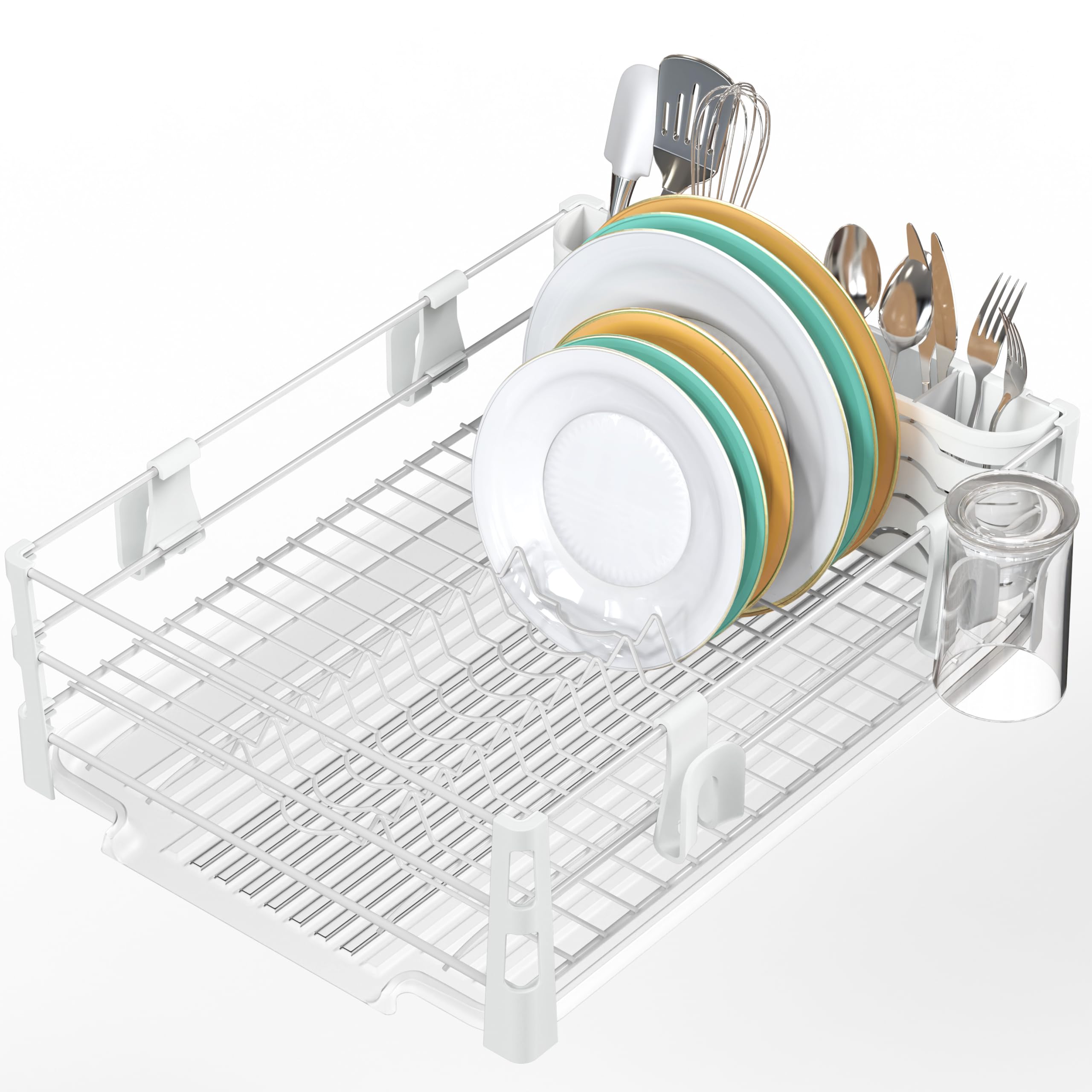 Amazon.com - Simple Houseware Dish Rack with Drainers, Mug Holder and ...