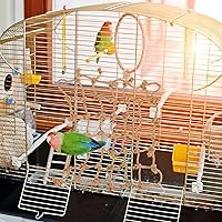 Vista 8 de Balacoo Loro red de escalada hámster juguete hámster masticar juguetes loro columpio colgante juguete hamaca colgante perca pájaro escalada red