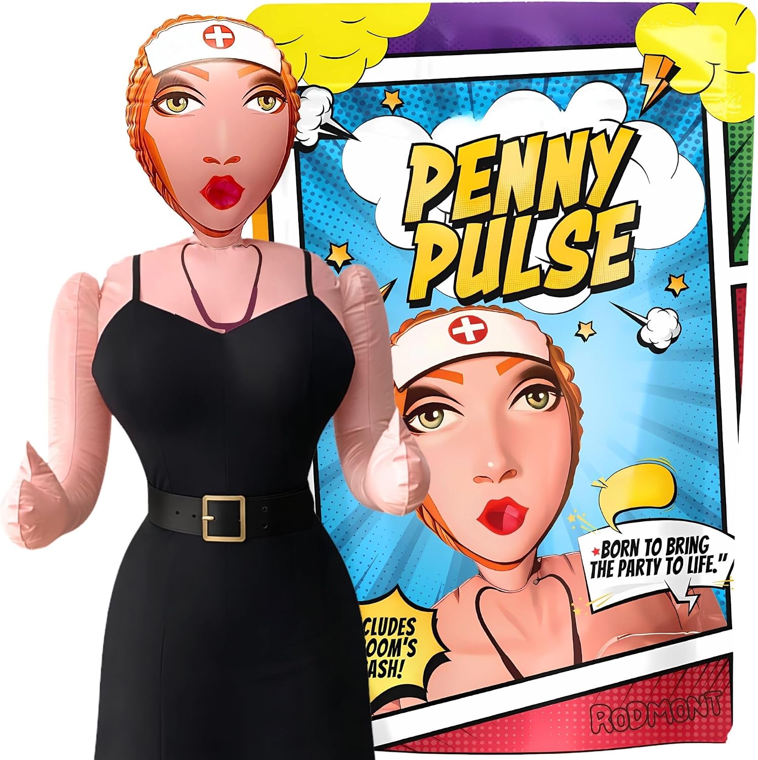 Inflatable Party Display Figure with Sash, 59" Decorative Party Prop